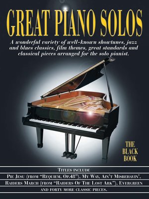 cover image of Great Piano Solos: The Black Book